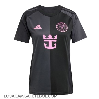 Camisa de Futebol Inter Miami Luis Suarez #9 Equipamento Secundário Mulheres 2025-26 Manga Curta Camisa de Futebol Inter Miami Luis Suarez #9 Equipamento Secundário Mulheres 2025-26 Manga Curta